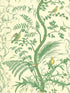 Bird and Thistle fabric in green color - pattern number BR-69518.435.0 - by Brunschwig and Fils in the  collection