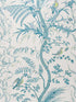 Bird and Thistle fabric in aqua color - pattern number BR-69518.513.0 - by Brunschwig and Fils in the  collection