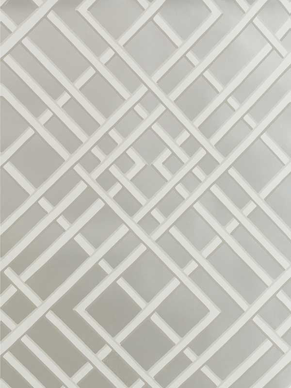 Treillage Sidewall fabric in silver color - pattern number P8014105.11.0 - by Brunschwig and Fils in the  collection