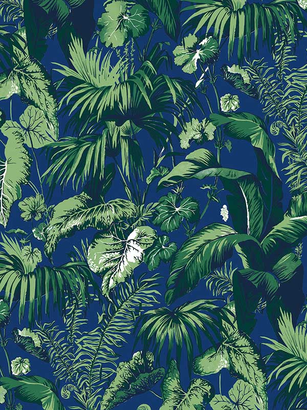 Feuillage wallpaper in blue color - pattern number P8015102.5.0 - by Brunschwig and Fils in the  collection