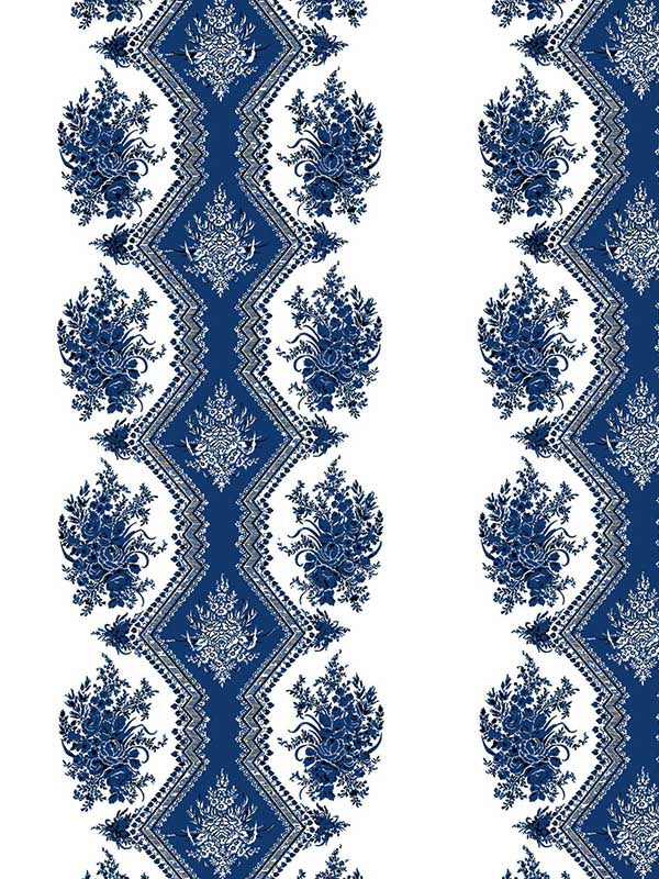 Coppelia wallpaper in blue color - pattern number P8015105.5.0 - by Brunschwig and Fils in the  collection