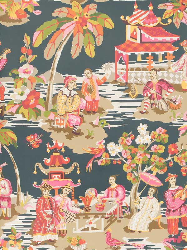 Xian wallpaper in grey pink color - pattern number P8019102.117.0 - by Brunschwig and Fils in the  collection