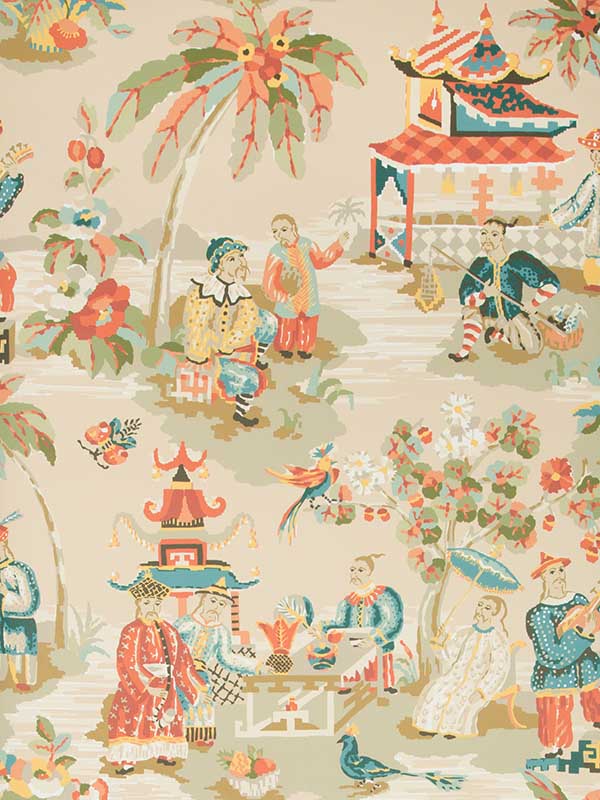 Xian wallpaper in vanilla color - pattern number P8019102.14.0 - by Brunschwig and Fils in the  collection