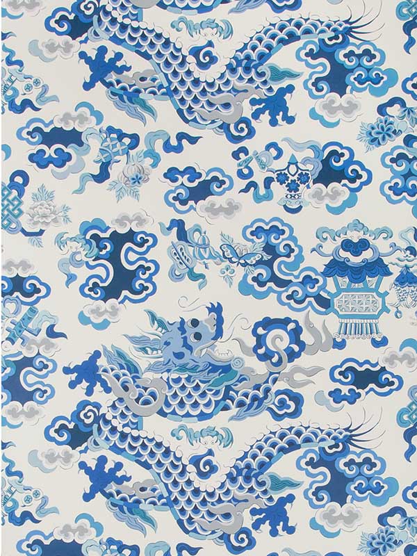 Ming Dragon wallpaper in ivory color - pattern number P8019113.155.0 - by Brunschwig and Fils in the  collection
