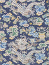 Ming Dragon fabric in lapis color - pattern number P8019113.5.0 - by Brunschwig and Fils in the  collection