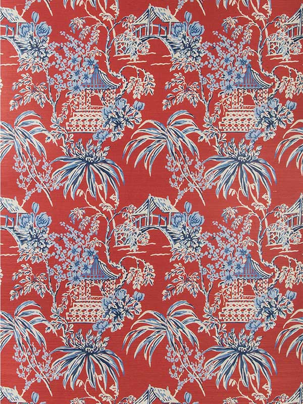 Tongli wallpaper in red color - pattern number P8019115.195.0 - by Brunschwig and Fils in the  collection