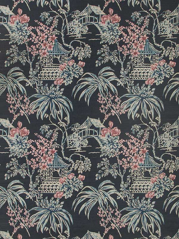 Tongli wallpaper in midnight color - pattern number P8019115.557.0 - by Brunschwig and Fils in the  collection