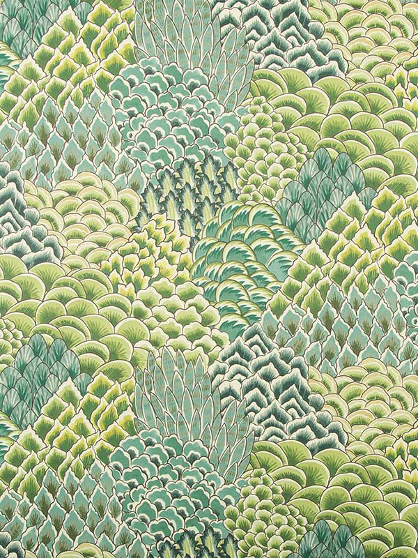 Katibi wallpaper in leaf color - pattern number P8020104.33.0 - by Brunschwig and Fils in the  collection