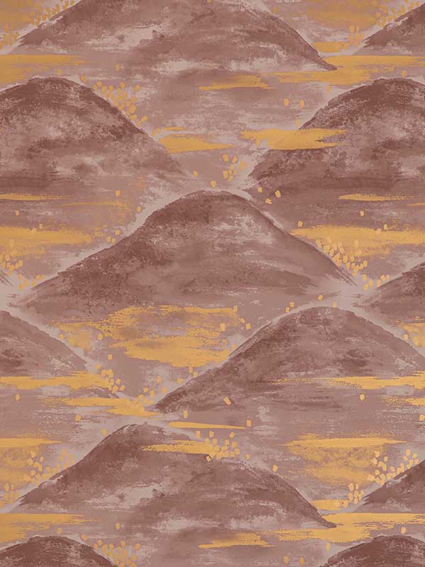 La Brume wallpaper in terracotta color - pattern number P8020105.1924.0 - by Brunschwig and Fils in the  collection