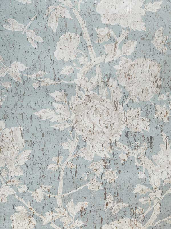 Les Pivoines wallpaper in mist color - pattern number P8020109.13.0 - by Brunschwig and Fils in the  collection