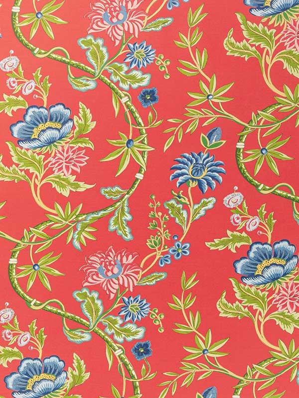 Veronique wallpaper in red color - pattern number P8020111.19.0 - by Brunschwig and Fils in the  collection