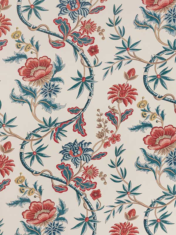 Veronique wallpaper in blue color - pattern number P8020111.195.0 - by Brunschwig and Fils in the  collection