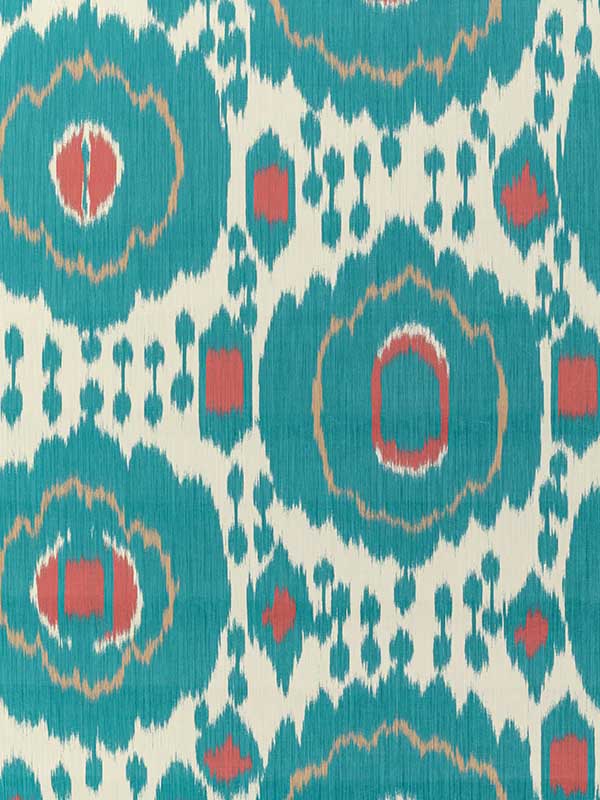 Mayenne wallpaper in aqua color - pattern number P8020114.3519.0 - by Brunschwig and Fils in the  collection