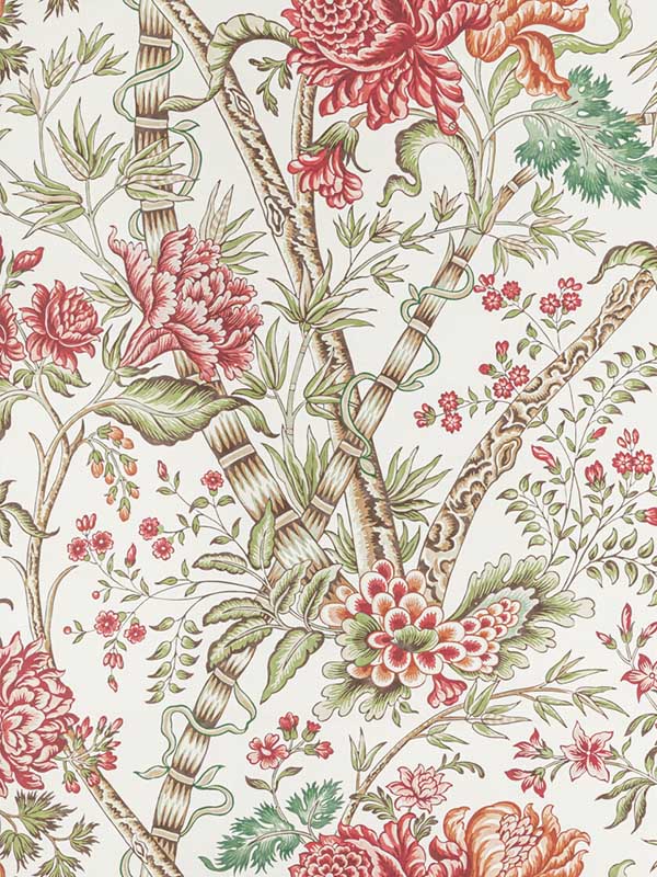Luberon wallpaper in berry leaf color - pattern number P8022100.73.0 - by Brunschwig and Fils in the  collection
