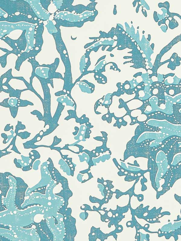 Weymouth wallpaper in aqua color - pattern number P8022102.1313.0 - by Brunschwig and Fils in the  collection