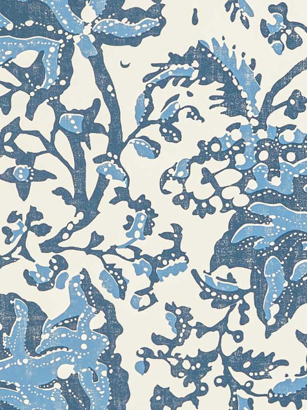Weymouth wallpaper in indigo color - pattern number P8022102.550.0 - by Brunschwig and Fils in the  collection