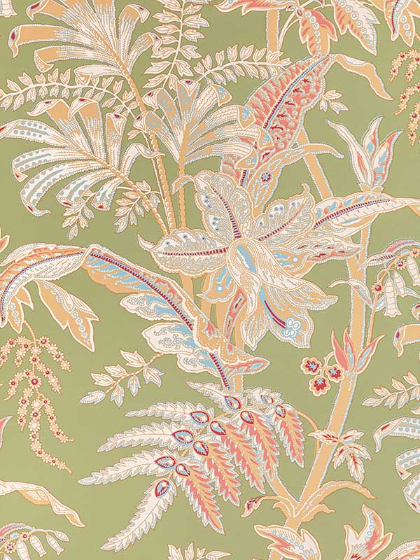Seychelles fabric in leaf color - pattern number P8022104.317.0 - by Brunschwig and Fils in the  collection