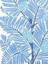 Palmar wallpaper in blue color - pattern number P8022108.5.0 - by Brunschwig and Fils in the  collection
