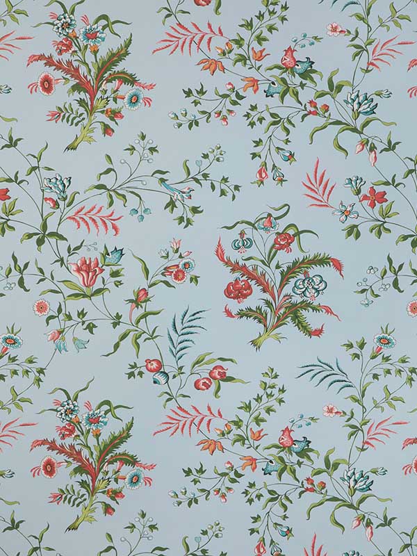 Chancay wallpaper in sky leaf color - pattern number P8023105.153.0 - by Brunschwig and Fils in the  collection