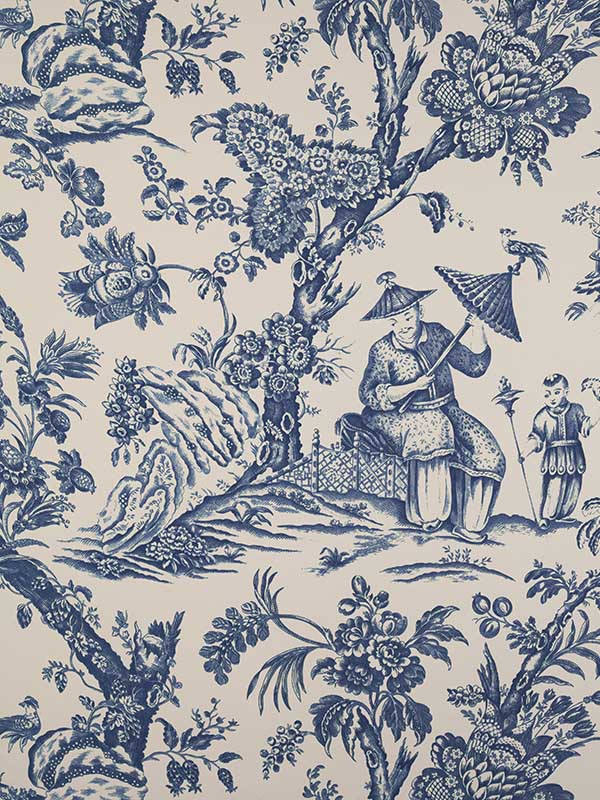 Marcel wallpaper in navy color - pattern number P8023106.50.0 - by Brunschwig and Fils in the  collection