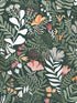 Brittsommar Woodland Floral fabric in evergreen color - pattern number 4143-22009 - by A Street Prints in the Botanica collection