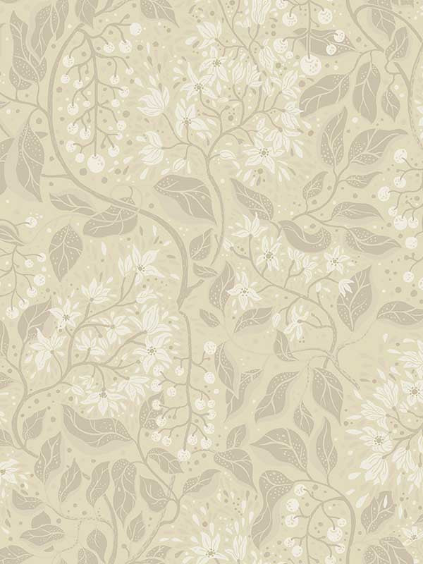 Turi Twining Vines fabric in wheat color - pattern number 4143-22022 - by A Street Prints in the Botanica collection