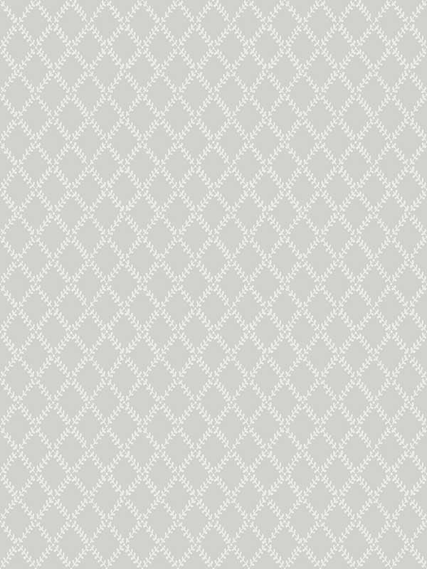 Trevor Leaf Trellis wallpaper in grey color - pattern number 4143-34005 - by A Street Prints in the Botanica collection