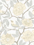 Bernadina Rosebush wallpaper in light yellow color - pattern number 4143-34022 - by A Street Prints in the Botanica collection