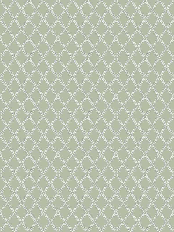 Trevor Leaf Trellis wallpaper in moss color - pattern number 4143-34037 - by A Street Prints in the Botanica collection