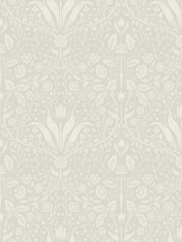 Mara Tulip Ogee fabric in beige color - pattern number 4143-34039 - by A Street Prints in the Botanica collection