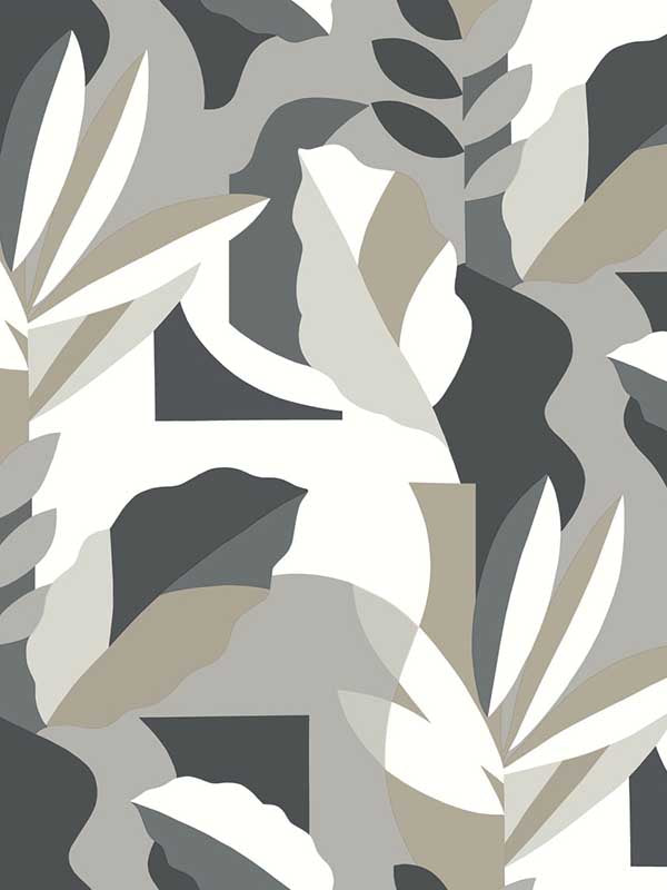 Papier Colle fabric in black and white color - pattern number AG2003 - by York in the Artistic Abstracts collection