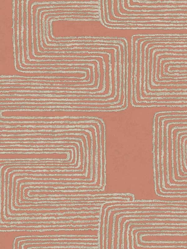 Zulu Thread fabric in coral and glint color - pattern number AG2031 - by York in the Artistic Abstracts collection