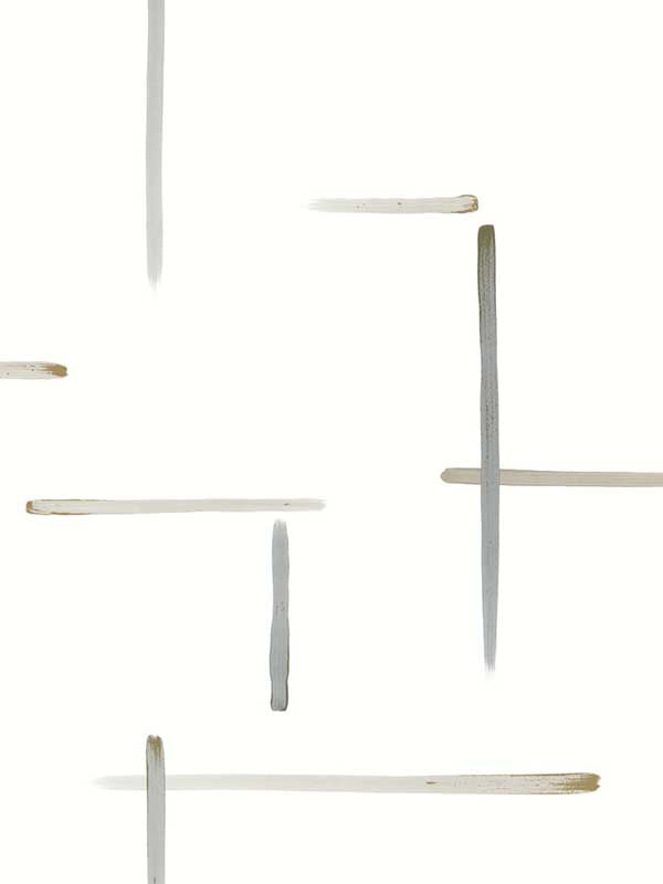 Gilded Sumi E fabric in black and gold color - pattern number AG2041 - by York in the Artistic Abstracts collection