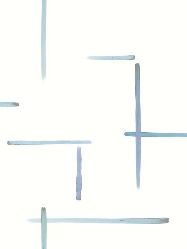 Gilded Sumi E fabric in blue and glint color - pattern number AG2042 - by York in the Artistic Abstracts collection