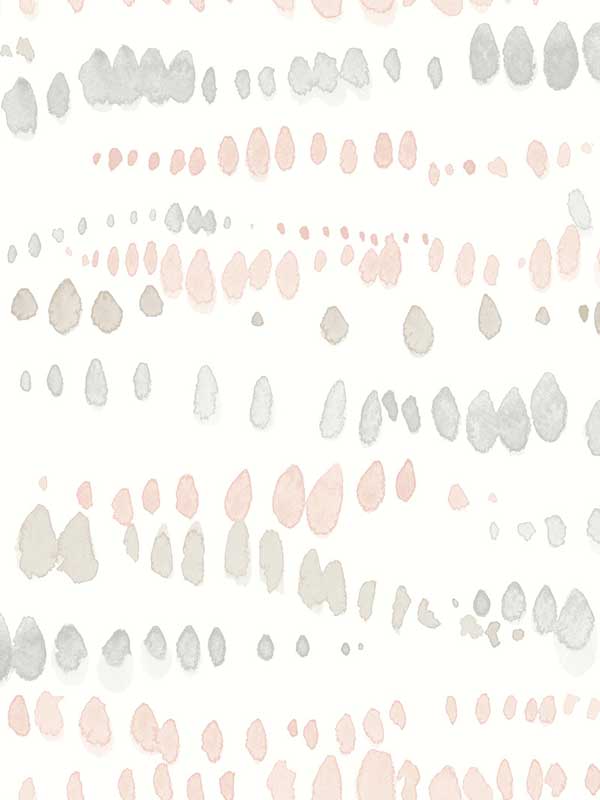Dewdrops wallpaper in pink and grey color - pattern number AG2047 - by York in the Artistic Abstracts collection