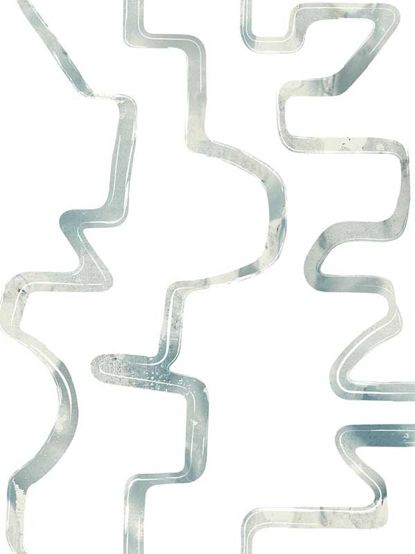 Abstract Aura fabric in blue smoke color - pattern number AG2055 - by York in the Artistic Abstracts collection