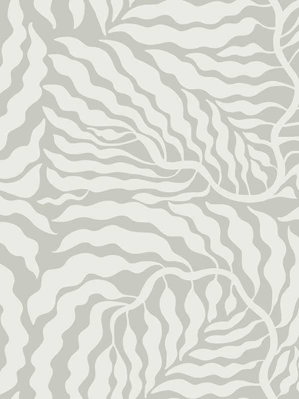 Fern Fronds wallpaper in grey and white color - pattern number AG2064 - by York in the Artistic Abstracts collection