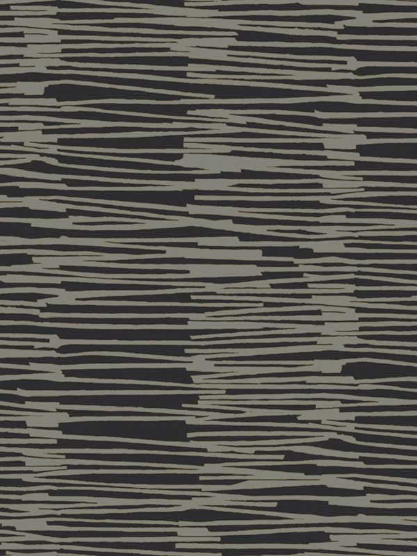 Water Reed Thatch wallpaper in black and gold color - pattern number AG2095 - by York in the Artistic Abstracts collection
