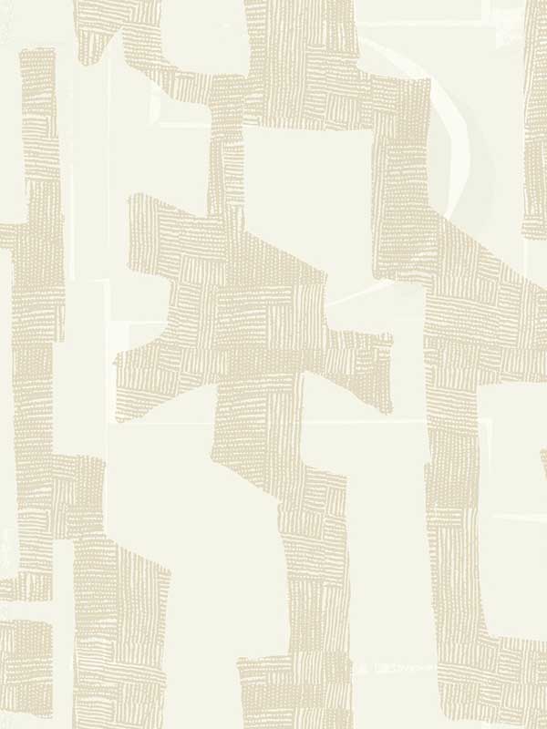 Modern Tribal wallpaper in caramel and cream color - pattern number AG2103 - by York in the Artistic Abstracts collection