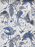 Audubon wallpaper in blue color - pattern number W0099/01.CAC.0 - by Clarke and Clarke in the Animalia by Emma J Shipley collection