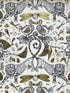 Extinct wallpaper in gold color - pattern number W0100/02.CAC.0 - by Clarke and Clarke in the Animalia by Emma J Shipley collection