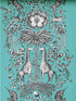 Kruger fabric in teal color - pattern number W0102/08.CAC.0 - by Clarke and Clarke in the Animalia by Emma J Shipley collection