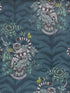 Lemur wallpaper in navy color - pattern number W0103/03.CAC.0 - by Clarke and Clarke in the Animalia by Emma J Shipley collection