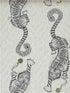 Tigris wallpaper in monochrome color - pattern number W0105/02.CAC.0 - by Clarke and Clarke in the Animalia by Emma J Shipley collection