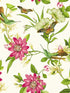 Pink Lotus fabric in ivory color - pattern number W0132/02.CAC.0 - by Clarke and Clarke in the Botanical Wonders collection