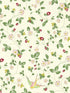 Wild Strawberry fabric in ivory color - pattern number W0135/03.CAC.0 - by Clarke and Clarke in the Botanical Wonders collection