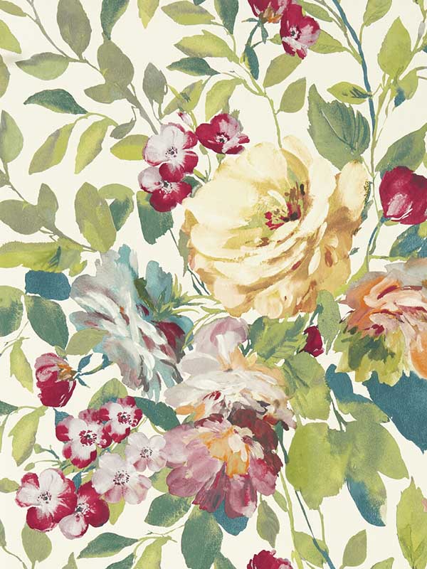 Bloom wallpaper in multi color - pattern number W0139/04.CAC.0 - by Clarke and Clarke in the Exotica 2 collection