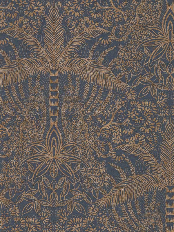 Leopardo wallpaper in antique noir color - pattern number W0141/01.CAC.0 - by Clarke and Clarke in the Exotica 2 collection