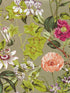 Passiflora wallpaper in mulberry gilver color - pattern number W0143/03.CAC.0 - by Clarke and Clarke in the Exotica 2 collection