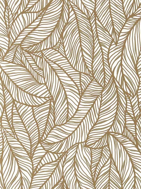 Selva wallpaper in bronze ivory color - pattern number W0144/01.CAC.0 - by Clarke and Clarke in the Exotica 2 collection